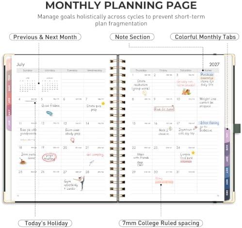 RETTACY 2027 Planner, Weekly and Monthly, Large Size (8.5" x 11")