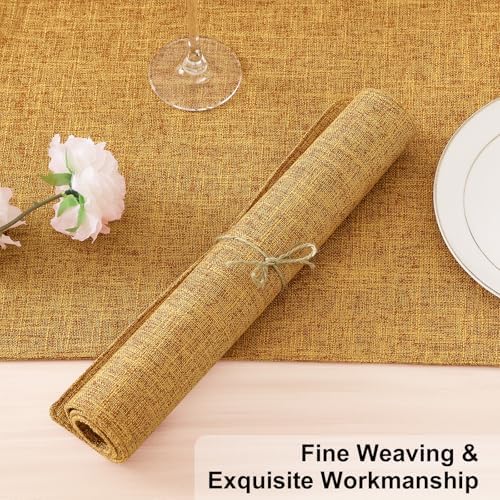 Homaxy Cloths Placemats for Dining Table Set of 4, 13" x 19", Amber