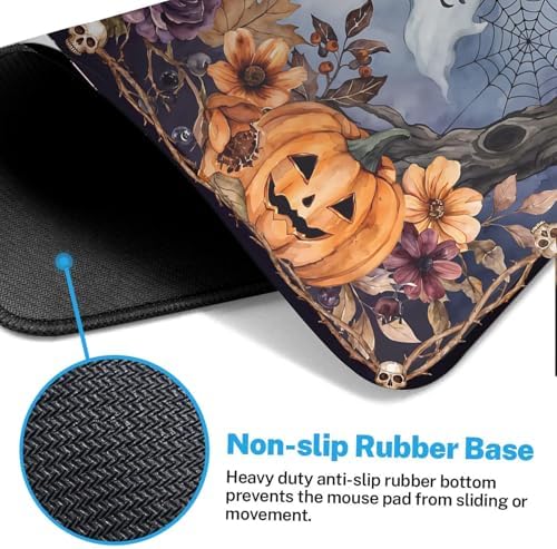 Britimes Large Mouse Pad, Mouse Pad, 31.5 x 15.7 Inch, Halloween Skull