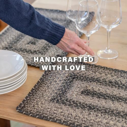 Homespice Flint Hill Jute Braided Placemats, Oval 13x19 Set of 4