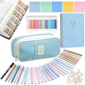 KOPKOFT Bible Study Supplies, Bible Journaling Kit for Women with Journal, Pen Case, Tabs, Highlighters and Pens, Bible Accessories Set for Women Students Beginner, Christian Gifts (Blue)