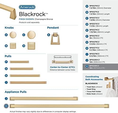 Amerock | Oversized Cabinet Hardware/Appliance Handle Pull | Champagne Bronze |18 in (457 mm) Center-to-Center Drawer Pull | Blackrock | Kitchen and Bath Hardware | Furniture Hardware