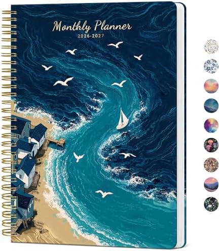 Monthly Planner 2026-2027, 18-Month Aesthetic Calendar, Jul 2026-Dec 2027