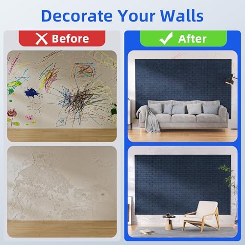 12 Pack Acoustic Panels with Self Adhesive Sound Proof Foam Panels for Wall