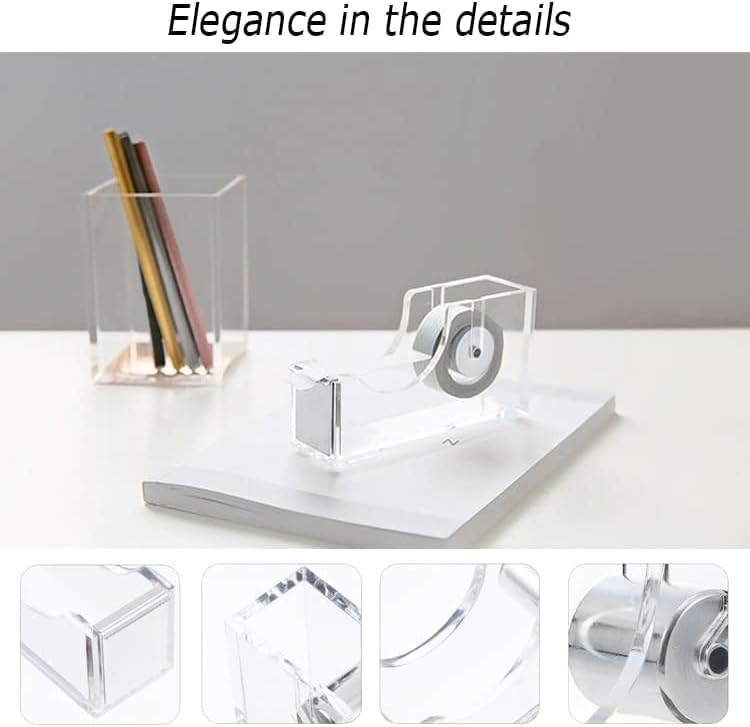 Gawsey Silver Desk Organizers and Accessories with Desk Organizer 360° Rotating Pen Holder and Office Supplies, Cute Stationery Supplies Set