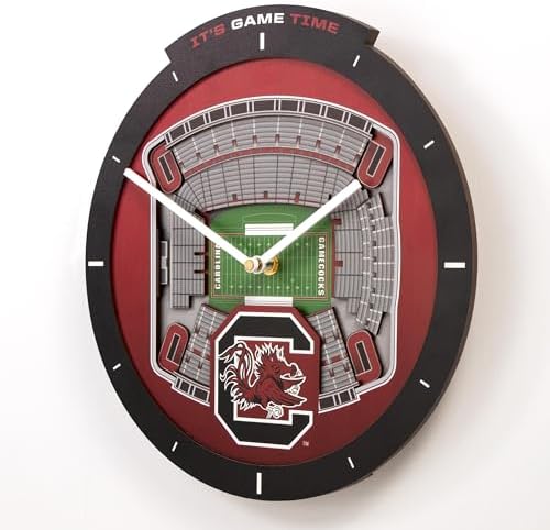 YouTheFan NCAA South Carolina Gamecocks StadiumView 3D Wall Clock