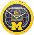 YouTheFan NCAA Michigan Wolverines StadiumView 3D Wall Clock