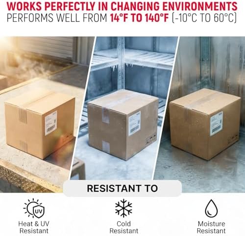 3" x 110 Yards Clear Packing Tape, Pack of 2 - Heavy-Duty 2.6 Mil Thick Carton Sealing Tape with Industrial Strength Adhesion for Packaging, Moving, or Shipping Boxes