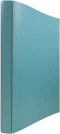 JAM PAPER Italian Leather 0.75 inch Binder - Turquoise 3 Ring Binder - Sold Individually