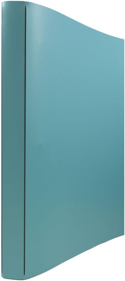 JAM PAPER Italian Leather 0.75 inch Binder - Turquoise 3 Ring Binder - Sold Individually