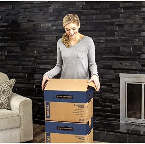 Bankers Box 10-Pack Small Prime HD Moving Boxes with Reinforced Handles