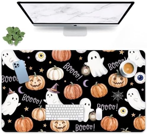 Britimes Large Mouse Pad, Mouse Pad, 31.5 x 15.7 Inch, Halloween Ghosts