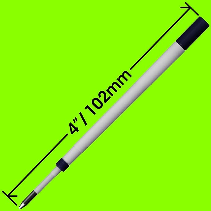 Replacement for Cross Slim 8783 - Ballpoint Pen Refill - 2 Black