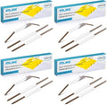 Self-Adhesive Prong Paper Fasteners - IMLIKE 100 PCS Metal File Fasteners, 2" Capacity, 2.75" Base for Paper Folder or Files, Brown - A Good Partner for Collecting Papers (Pack of 4)