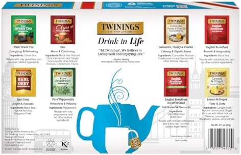 Twinings Classic Tea Collection Gift Box, 48 Tea Bags (1 Pack)