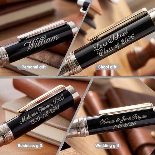 Ancolo Personalized Pens - Engraved Your Message Name Company Team Name