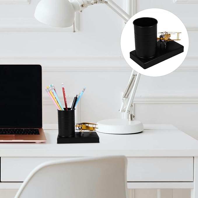 Desk Pen Organizer Pen Holder for Desk Simple Style Pencil Holder Storage Container Easy-Clean Office Tabletop Cup for Pens Pencils Clips Makeup Brushes 5.70 X 4.52 X 2.95 in
