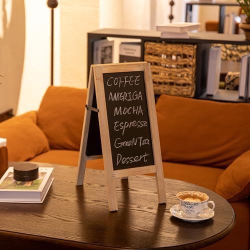 Vintiquewise 19-inch Wooden A-Frame Chalkboard Sign Double-Sided Menu Board Easel for Restaurant Cafe Bar Coffee Shop Bakery Wedding Party Home Business Kitchen Countertop & Tabletop Display, Large