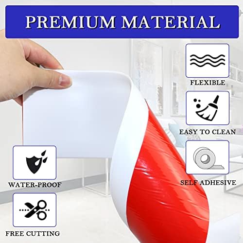 LSGCQ Vinyl Baseboard Molding Trim 4 Inch Self-Adhesive Vinyl Wall Base