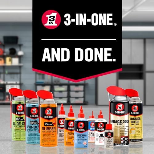 3-IN-ONE Garage Door Lubricant with SMART STRAW SPRAYS 2 WAYS, 11 OZ [6-PACK]