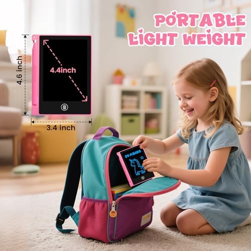 24 Pack 4.4 Inch Mini LCD Writing Tablet for Kids, Erasable and Reusable Toddler Doodle Board, Ideal School or Party Favors Gift for Age 3 Years Old and Above