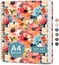 Large Planner 2026-2027, A4 (8.5" x 11") Hardcover Weekly & Monthly Planner July 2026 - June 2027 with Monthly Tabs, Academic Planner for School, Work and Office, Pastel Garden