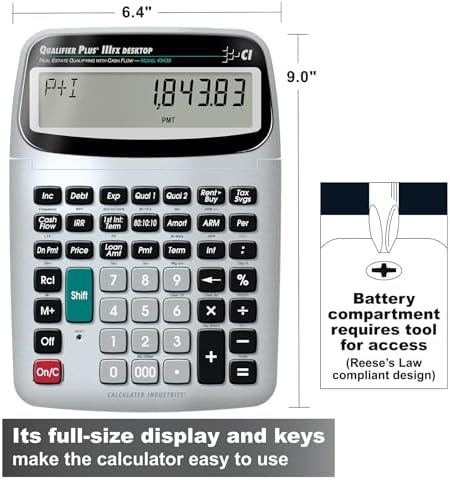 Calculated Industries 43430 Qualifier Plus IIIfx Desktop PRO Calculator