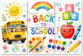 6 Pack Art Acoustic Panels Sound Absorbing Back to School School Bus Art Supplies Rainbow Elements Decorative Soundproof Wall Panels Self Adhesive for Home Recording Studios 72"x48"