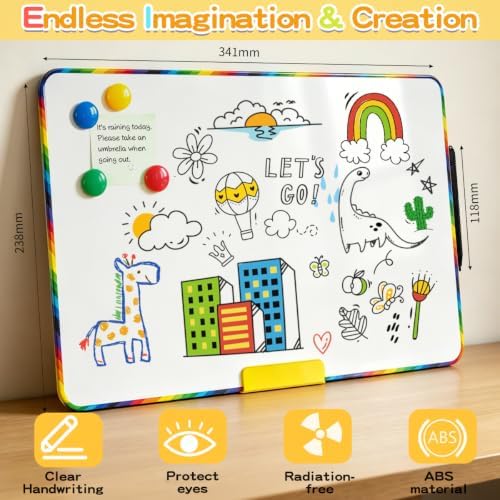 16 Inch 2-in-1 LCD Writing Tablet，LCD Drawing Side + Magnetic Whiteboard