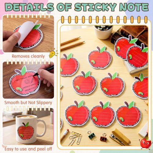 Apple Sticky Notes Cute Note Pads Teacher Back to School Gifts