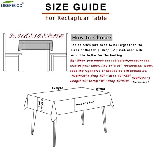 LIBERECOO Vinyl Tablecloth with Flannel Backing, Lemon 60 x 84 Inch Rectangluar Tablecloths Stain-Resistant Waterproof Plastic Table Cover for Indoor/Outdoor