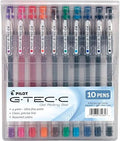 PILOT G-Tec-C Gel Ink Rolling Ball Pens, Ultra Fine Point (0.4mm), Assorted Color Inks, 10-Pack Pouch (35484)