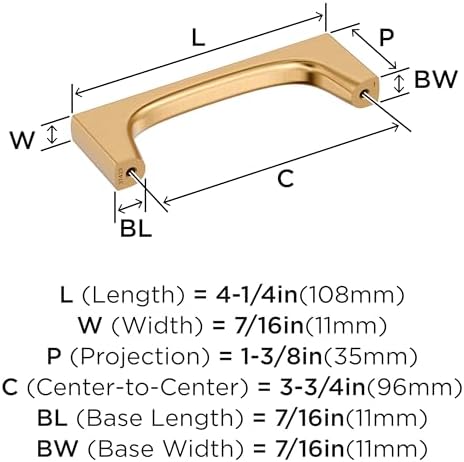 Amerock 3-3/4" Merced Champagne Bronze Drawer Pull