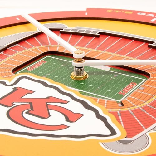 YouTheFan NFL Kansas City Chiefs StadiumView 3D Wall Clock