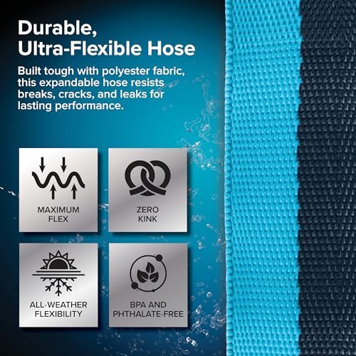 Camco EvoFlex2 50-ft Drinking Water Hose - RV Drinking Water Hose Reinforced with Fabric & Ultra Lightweight - Contains No_Lead, No_BPA & No_Phthalate - Abrasion Resistant (22579) (Pack of 3)
