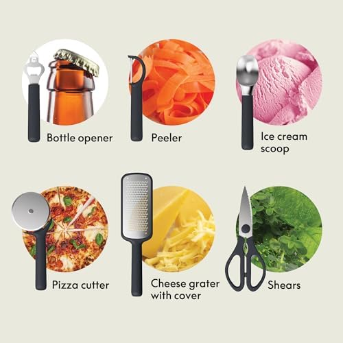 bella 7 Piece Modular Gadget Set, Dishwasher Safe, Slate