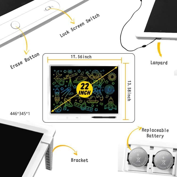 22inch LCD Writing Tablet, Large Doodle Board with 2 Stylus