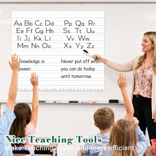 Giant Magnetic Handwriting Paper 24 x 28 in, Large Magnetic Lined Paper for Whiteboard, Dry Erase Reusable Magnetic Notebook Paper for Classroom, Teacher Supplies, Homeschool & Writing Practice