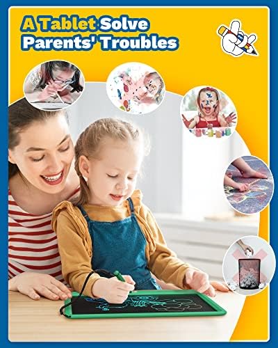 TEKFUN Toys 12" LCD Writing Tablet for Kids Ages 3–8, Drawing Tablet Toy for Boys & Girls, Easy Way to Keep Kids Busy, Mess-Free Doodle Board for Travel, Learning & Play