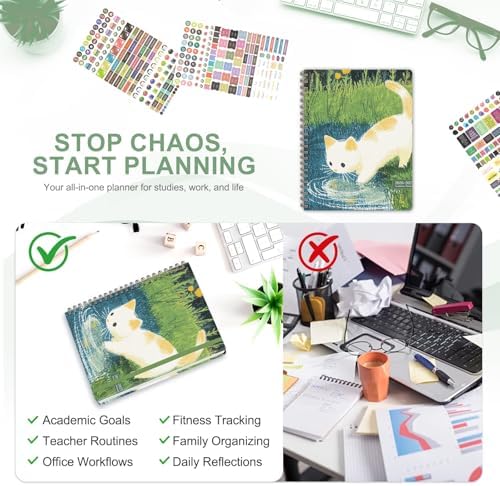 Planner 2026-2027, Weekly and Monthly Academic Planner, July 2026 - June 2027, Hardcover Calendar Agenda Book for School Year Planning, School Supplies for Teacher and Student, Letter Size(8.5'' x 11'')