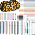 65PCS Aesthetic School Supplies Back to School Supplies Cute Stationary Set | College Essentials Kit with Pencil Case, Pastel Highlighters Gel Pens Mechanical Pencil Set 0.5 0.7 & 2.0mm for Student Girls