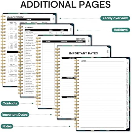Planner 2026-2027, Jul 2026-Jun 2027 Academic Monthly & Weekly Planner | 8.5" x 11" Hardcover Pretty Calendar Planner for Women, Spiral Organizer for School Office Home Supplies, Midnight Aviary