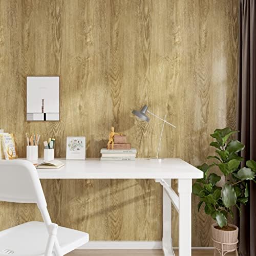 WESTICK Wood Grain Contact Paper for Countertops Waterproof Brown Wood Peel and Stick Wallpaper Faux Wood Contact Paper Self Adheisve Wood Wallpaper for Cabinets Bedroom Dresser Table Doors 118"x24"