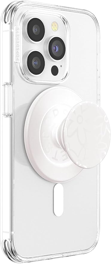 PopSockets Phone Grip for MagSafe, Magnetic Holder- Horchata | Removable, For Kindle / Android / iPhone, With Magnet, White, Phone, Women