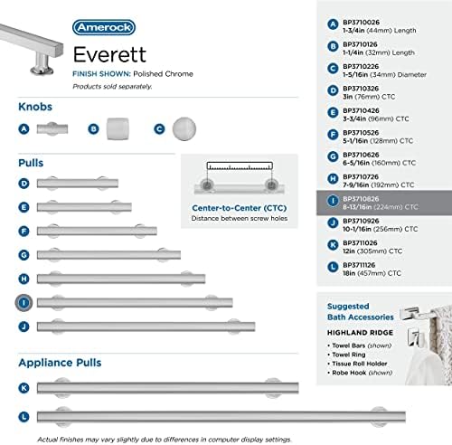 Amerock 8-13/16" Everett Polished Chrome Drawer Pull