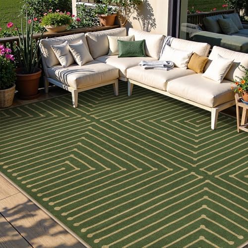 Lahome Neutral Easy Jute 8x10, Black and Brown Living Room Rug