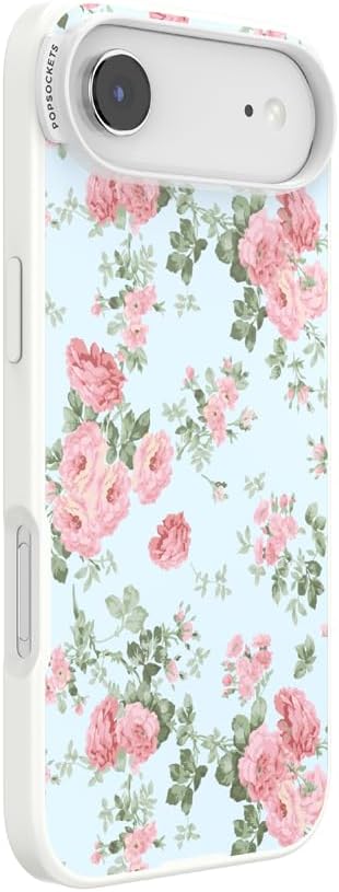 PopSockets iPhone 17 Air Phone Case with MagSafe- Cottage Tutu Blue | Magnetic, Wireless Charging, Camera & Drop Protection, Light Blue, Baby, Flower, Floral