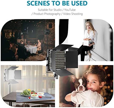 Neewer Upgraded 660 LED Video Light Dimmable Bi-Color LED Panel with LCD Screen