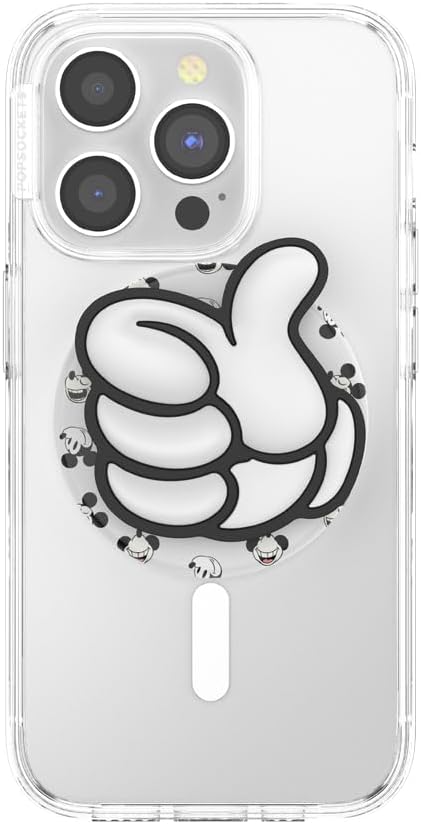 PopSockets Phone Grip for MagSafe, Magnetic Holder- PopOut Thumbs Up | Removable, For Kindle / Android / iPhone, With Magnet, Disney, Mickey Mouse, Minnie, Fun, Cool, Unique