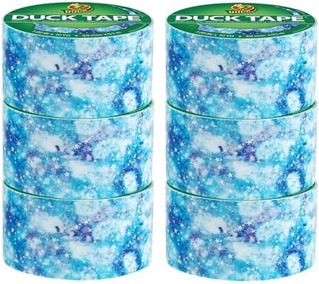 Duck Brand Duct Tape Colors and Patterns, 1.88 Inches x 10 Yards, Starry Galaxy Duct Tape Pattern, 6 Rolls (242736)